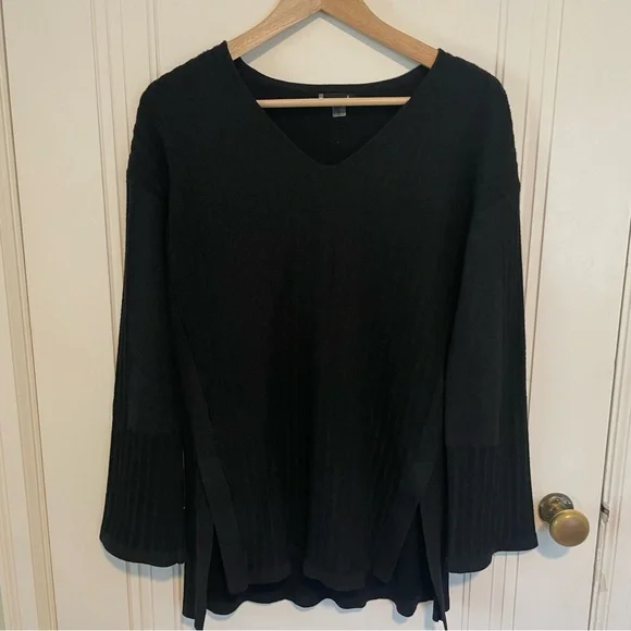 Smartwool Women's Shadow Pine Ribbed V-Neck Sweater Size Small - Picture 4 of 7